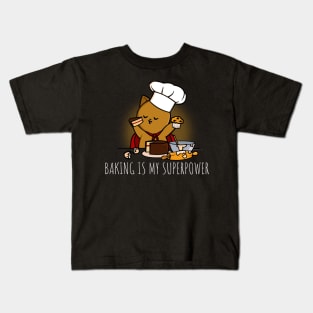 Baking Is My Superpower Funny Cute Baker Kids T-Shirt